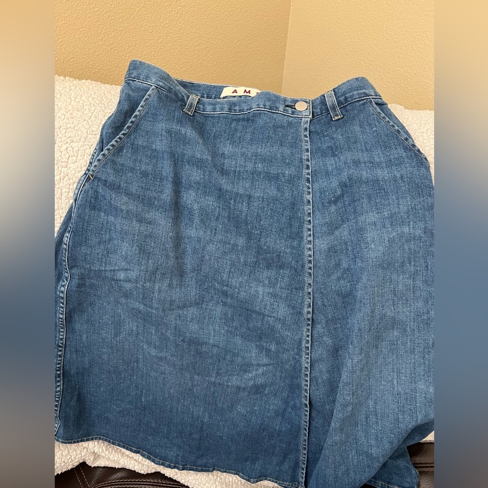 AMO Denim Marie Wrap Skirt - Wistful Blue - New without tags - Picture 11 of 11